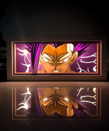 Anime  series paper-cut light room bedroom night light atmosphere light remote control colorful light box