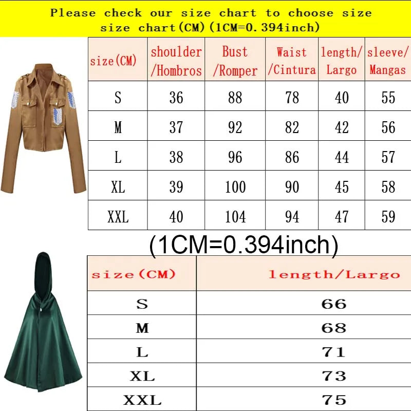 Attack on Titan Scout Regiment Cosplay Costume Full Set – Recon Corps Uniform & Cloak 6