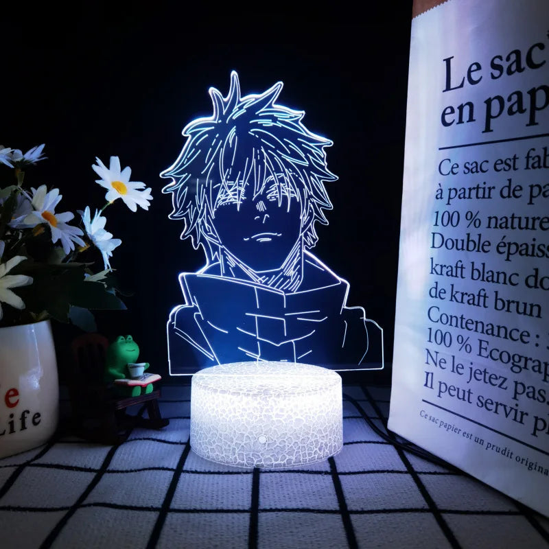 Anime Jujutsu Kaisen Ryomen Sukuna 3D LED Night Light – Touch & Remote Desk Lamp 3