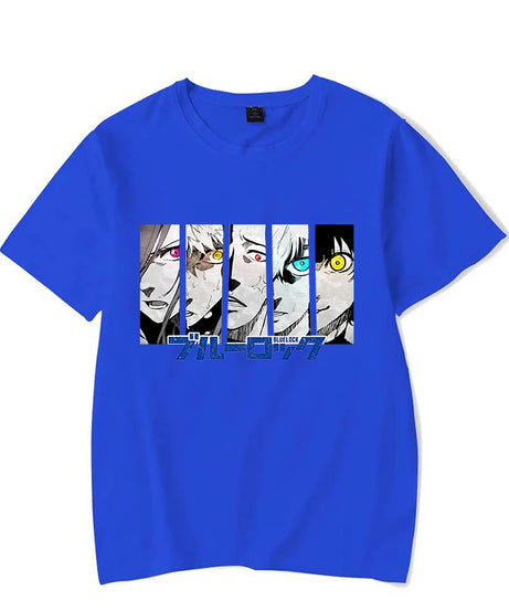 New Anime BLUE LOCK Printing T Shirt Fashion Men/Women Tops Tees Summer Cool Loose Short Sleeve
