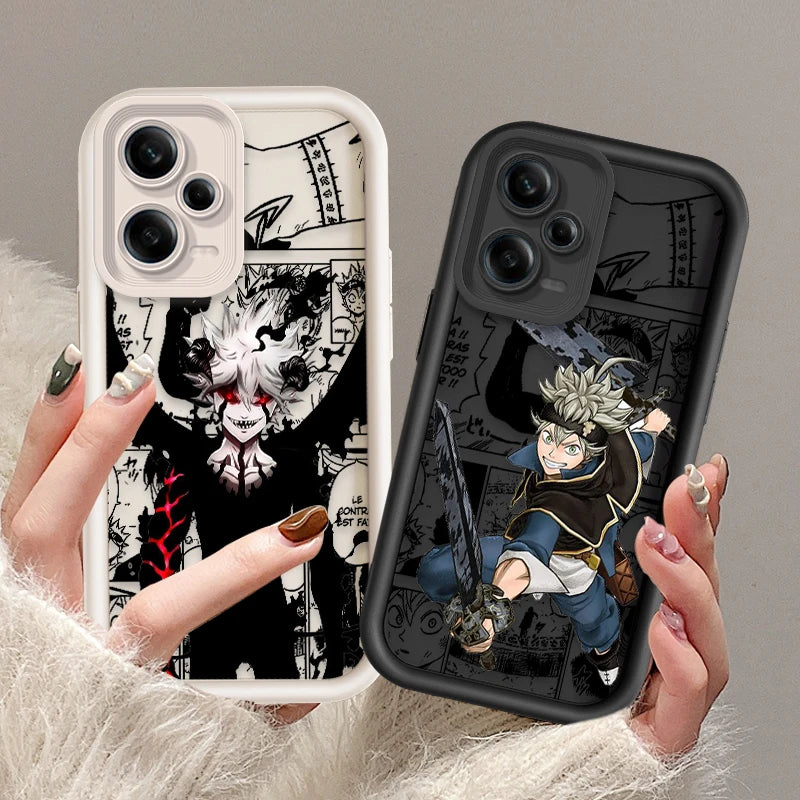 Anime Black Clover Asta For Redmi Note 13 12 11 10 9 Pro Plus 5G POCO F3 F4 F5 X3 X4 X5 GT Soft Eye Ladder Phone Case