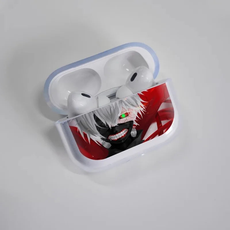 Tokyo Ghoul Anime Kaneki Ken Soft silicone TPU Case For AirPods Pro 1 2 3 4 Silicone Wireless Bluetooth Earphone Box Cover