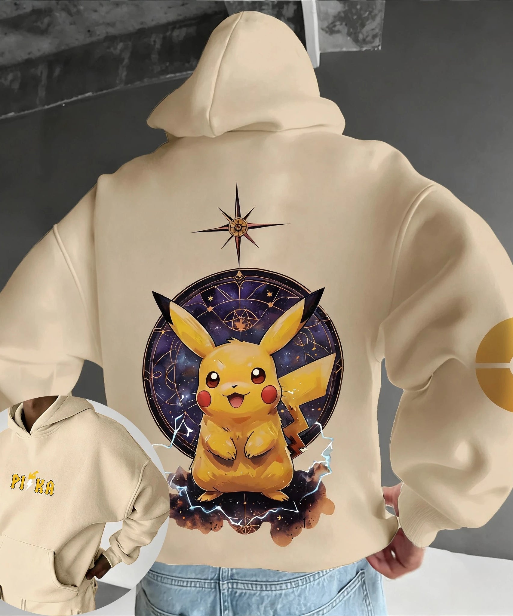 Pokémon Anime New Original Hoodie Autumn and Winter Men's and Women's Street Casual Loose American Hip Hop Sweater Top
