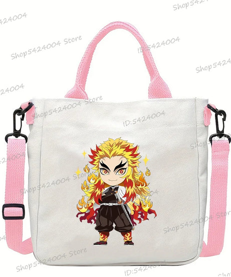 Demon Slayer Crossbody Bag – Rengoku & Tengen Graphic Print Shoulder Bag