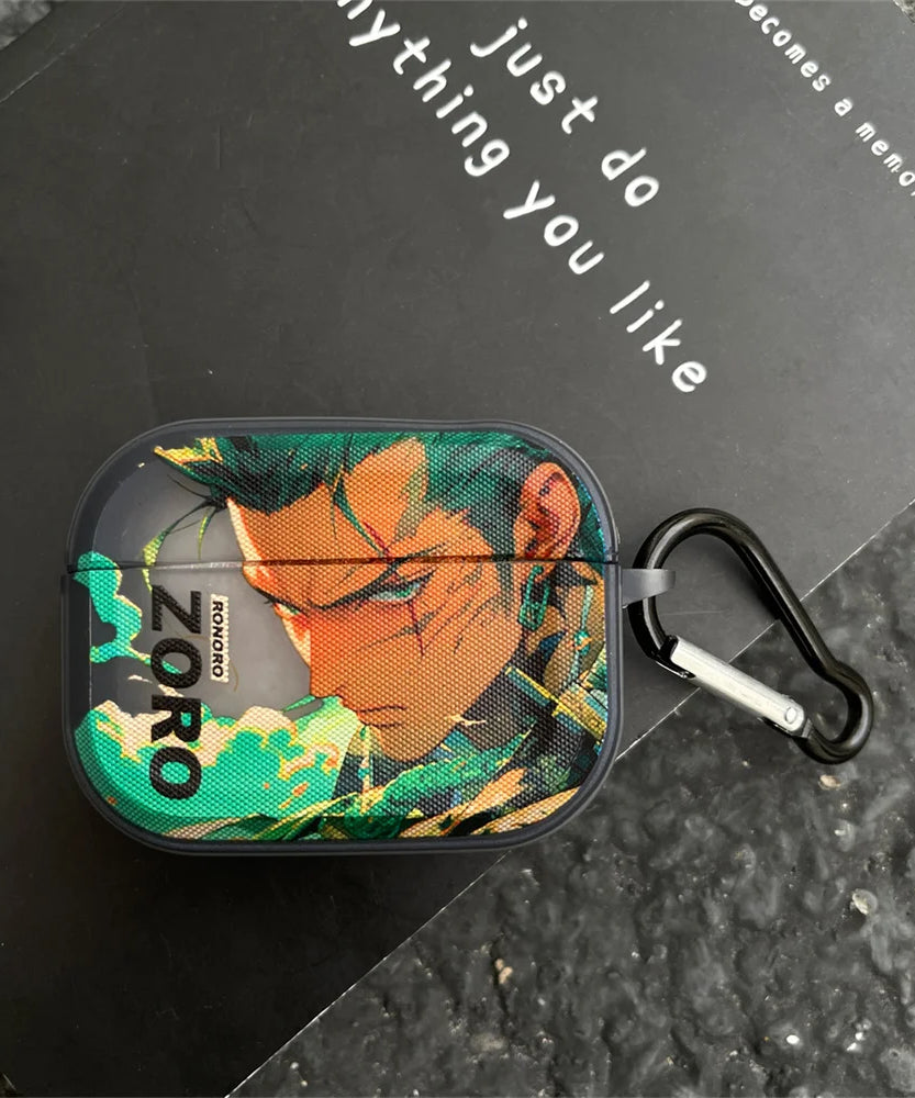Anime One Piece Luffy Zoro Earphone Case For AirPods 4th 3rd 2nd Pro Pro2 Headphone Headset Wireless Protection Cover Funda