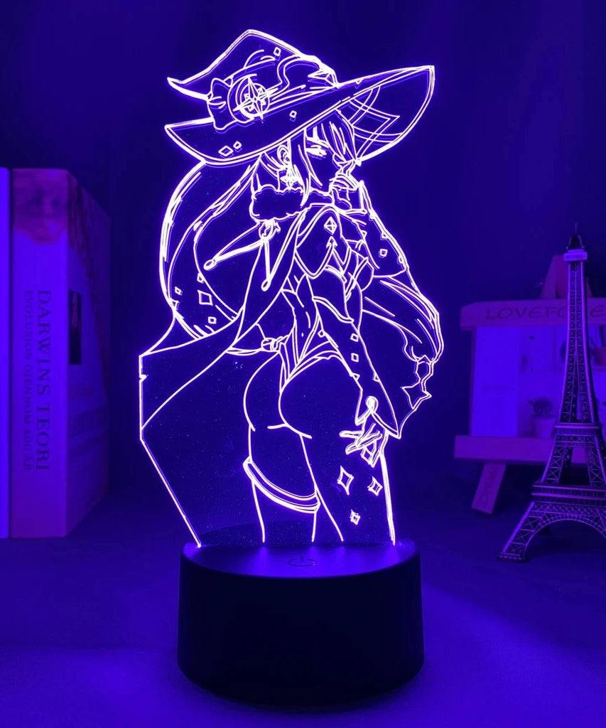 Newly Genshin Impact Night Light Yae Miko Game Figures Acrylic Stand Model 3D Table Lamp Kids Git Acrylic Bedside lamp
