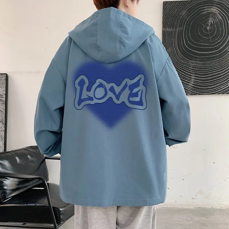 One Piece Monkey D. Luffy Anime Hooded Jacket Spring and Autumn New Men's Short Style Hooded Top Loose Large Coat