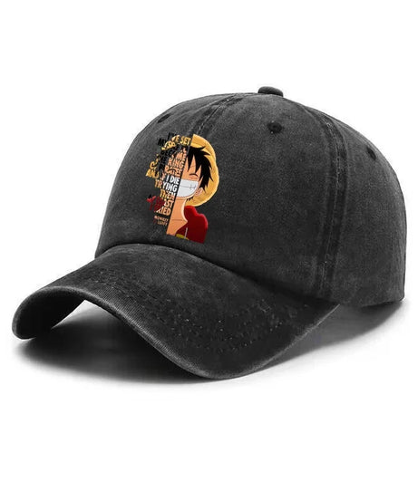 One Piece Luffy  Women Men Baseball Cap Cartoon Anime Figure Print Hat Boy Girl Breathable Kid Hat HipHop Boy NetCap Gift