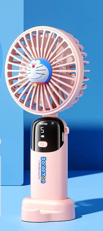 Doraemon Portable USB Fan – Foldable & Silent Cartoon Neck Fan for Students & Gifts