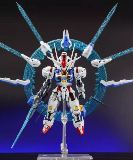 SUPA MGSD Aerial Q Version Gunpla Model Kit Witch From Mercury Mecha Assembly Toy Action Figures Halo Floating Cannon Boys Gifts
