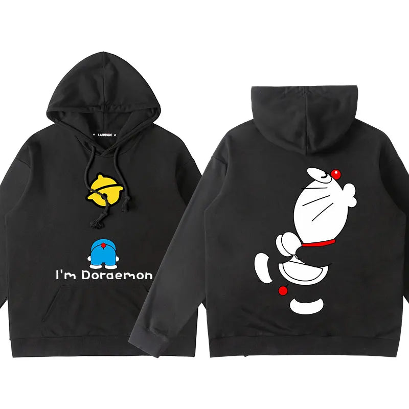 Doraemon Anime Hoodie – Cute Couple & Teen Pullover Jacket