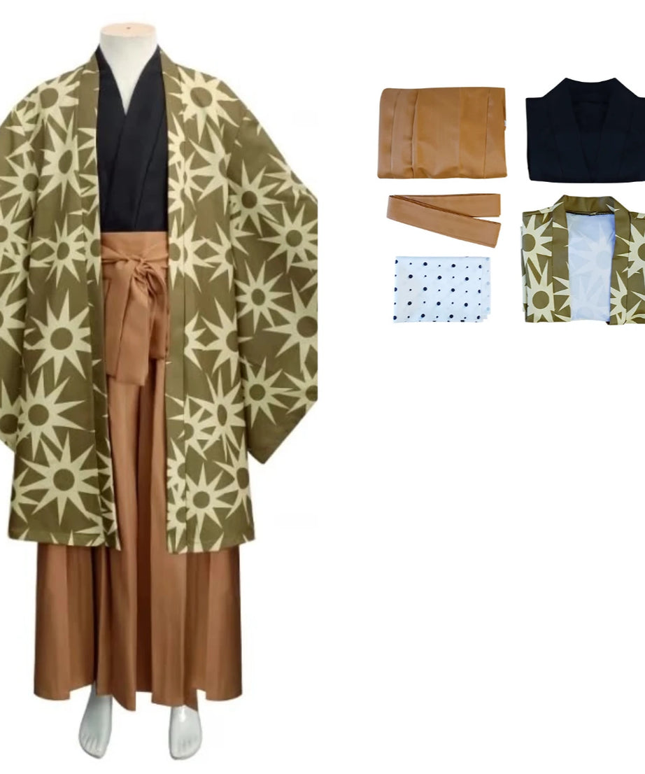 Demon Slayer Anime Peripheral Makomo Kanroji Mitsuri Kokushibo Nakime Costume  Style Kimono Cos Outfit Halloween Party