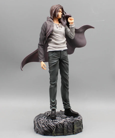 28cm Attack on Titan Figures Eren Jaeger Anime Action Figure Eren Jaeger Double Headed Statue PVC Collection Model Doll Boy Toys