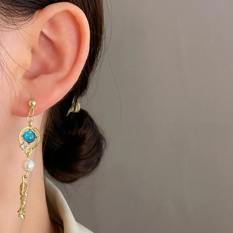 Game Genshin Impact Balladeer Wanderer Cosplay Pendant Ear Studs Scaramouche Kunikuzushi Earrings Women Eardrop Jewelry  Gifts