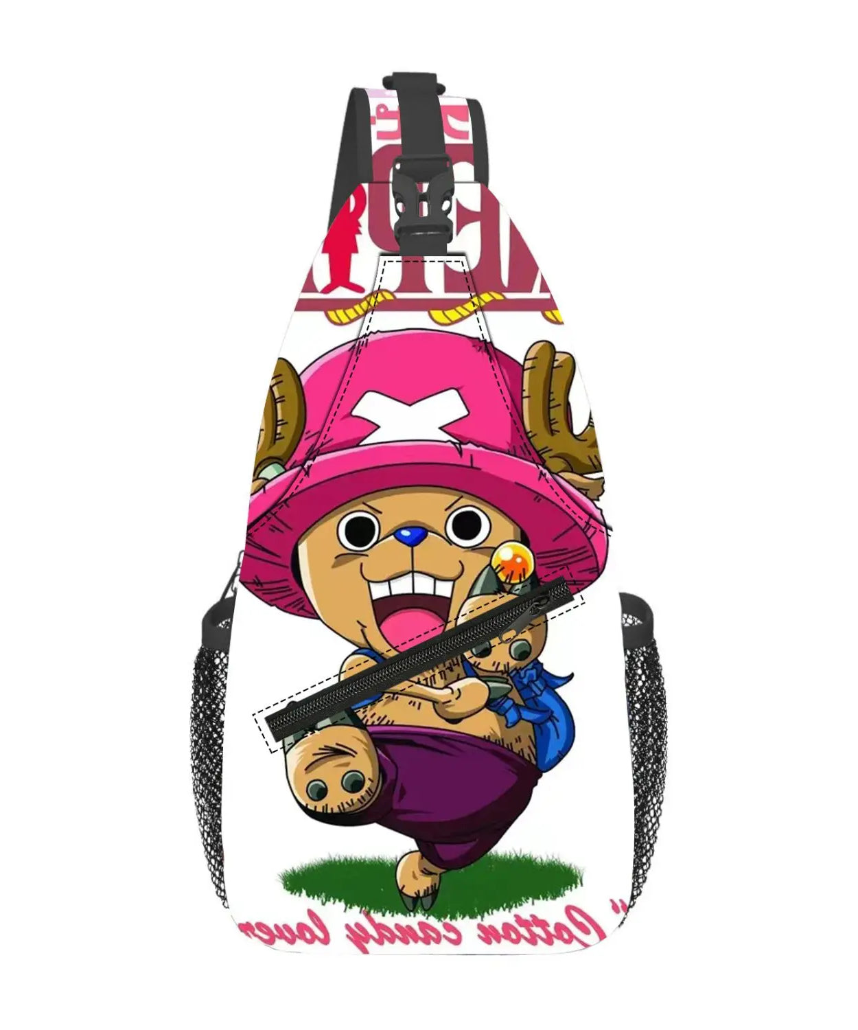 New One Piece Animation Peripheral Kawaii Chopper Portable Large Capacity Crossbody Bag Cute Creative Waist Bag Gift Wholesale