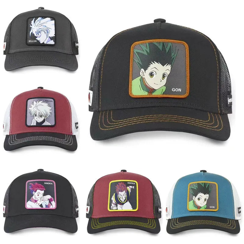 Hunter x Hunter Trucker Hat – Killua, Gon & Hisoka Anime Cap