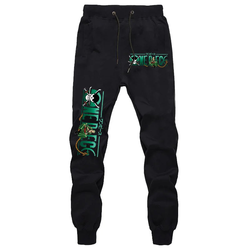 Students Casual Pants for Men and Women Summer Fashion Sports Breathable Cotton Pants Anime ONE PIECE Print Luxury Long Pants