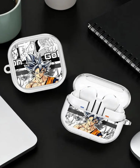Case For Samsung Galaxy Buds 4 Pro 2 2Pro 4Pro Live 3 FE 3Pro Clear Earphone Cases Cover With Hook Son Gokus And Frieza