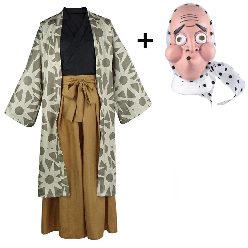 Anime Demon Slayer Hotaru Haganezuka Cosplay Costume – Kimono & Mask Set 8