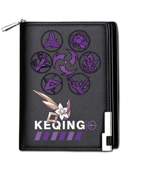 Genshin Impact Mondstadt Anime Peripheral New Zipper PU Wallet Handsome Personality Boy Print Coin Purse Short Card Pack Holiday