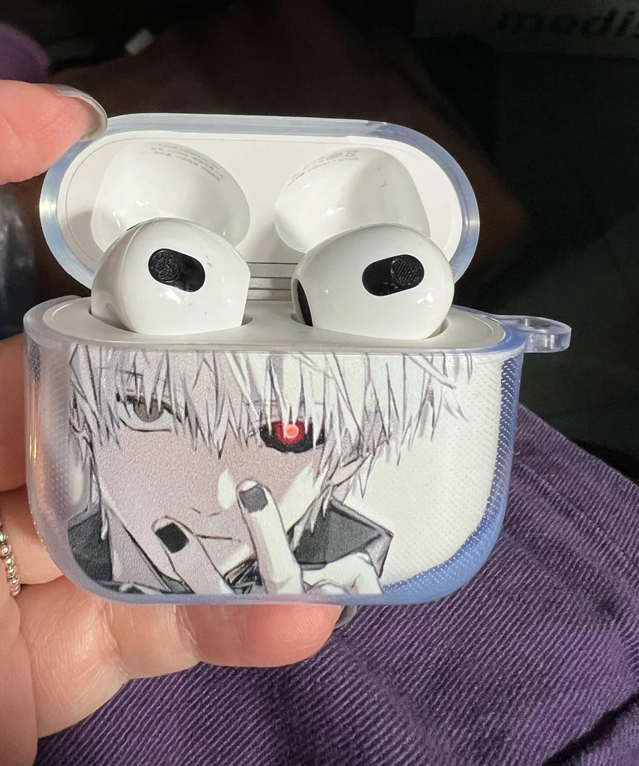 Anime Luxury Tokyo Ghoul Airpods Case For Apple Airpods 4Shockproof Cover For AirPods 4 Pro Pro2 Transparent Earphone Cases Bags