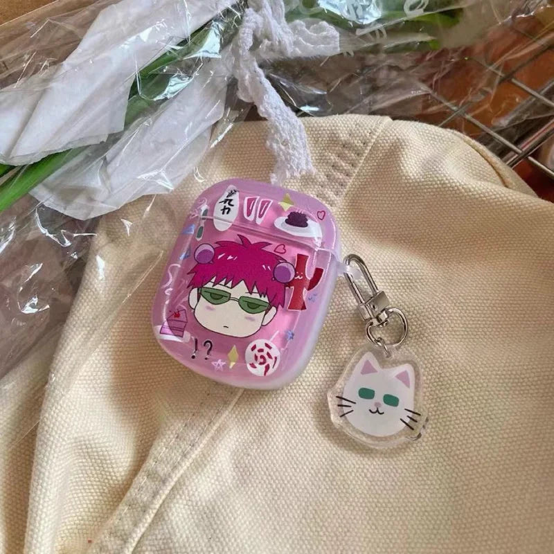 Anime Saiki Kusuo Creative Peripheral Apple Wireless Bluetooth Airpods Pro Generation 1 Headset Case Generation 2 Generation 3