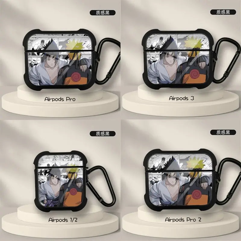 New Anime Naruto Sasuke Obito Protective Case for AirPods 3 for Airpods Pro 1 2 Wireless Bluetooth Headphone Case Christmas Gift