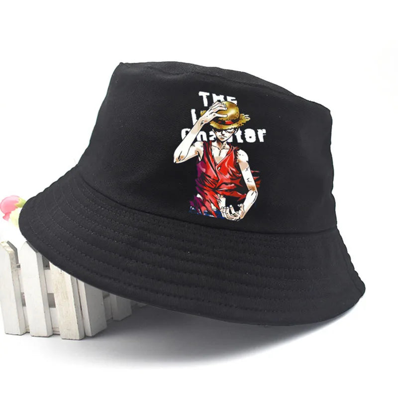 Anime One Piece Luffy Embroidery Bucket Hat