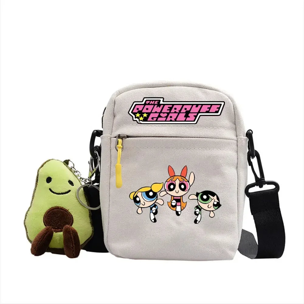 The Powerpuff Girls children's cute student versatile shoulder bag personality casual crossbody bag holiday gift kawaii