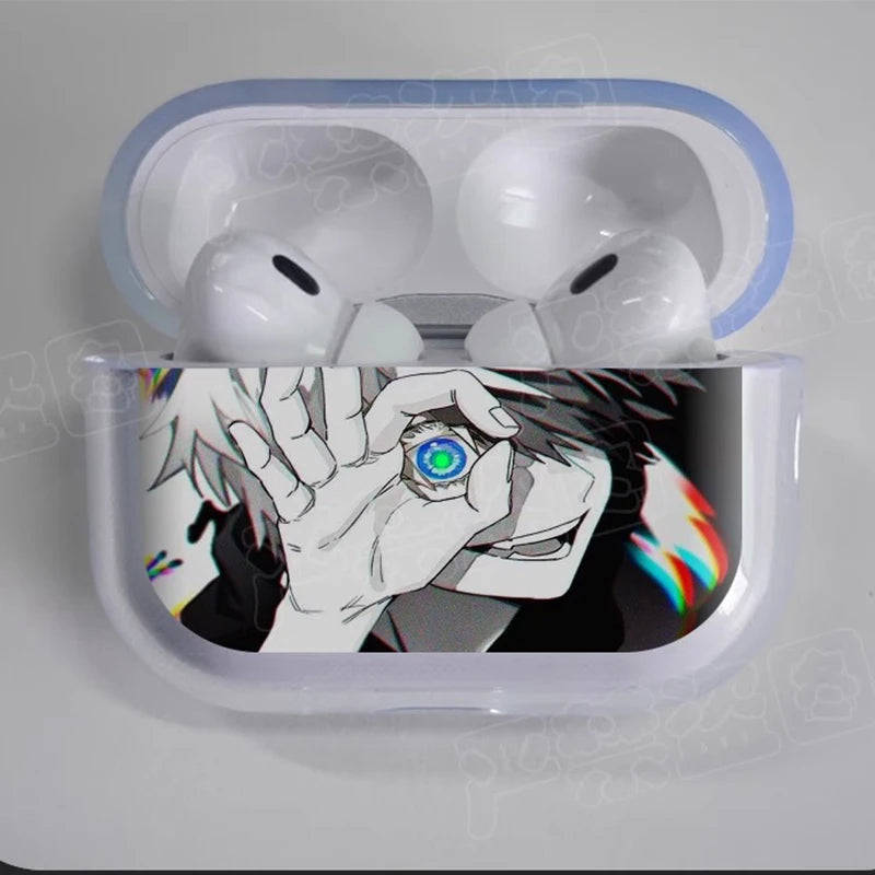 Jujutsu Kaisen AirPods Case - Soft Black Manga Cover for AirPods Pro & 1/2/3