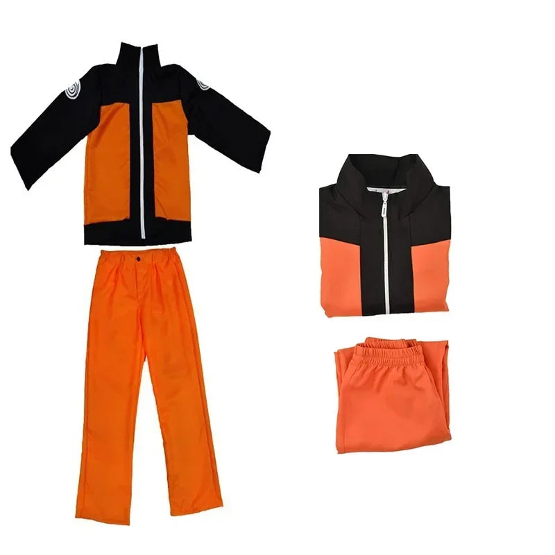 Anime Naruto Shippuden Uzumaki Cosplay Costume Set – Jacket, Pants & Wig for Adults & Kids 5