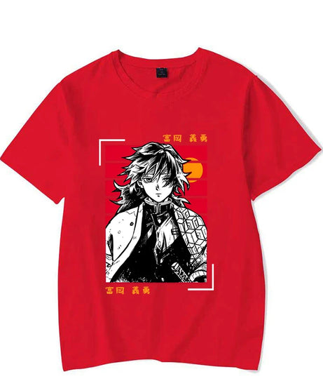 Hot Anime Tomioka Giyuu Printed T-shirts for Women Men Summer Tee Shirt Summer Casual Short Sleeve Round Neck Tops T-shirts