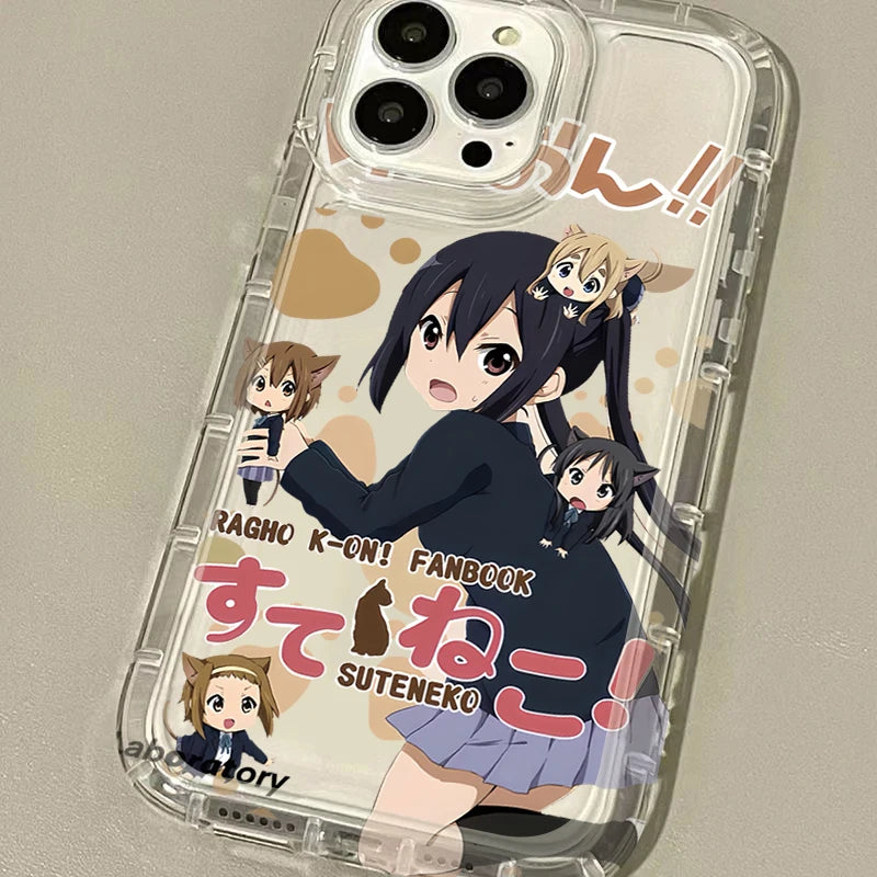 Cute K-ON Girls Case for Samsung Galaxy A14 A15 A55 A05 A05S A24 A13 A23 A73 A12 A22 A32 A52 A52S A72 A31 A51 A71 Cover