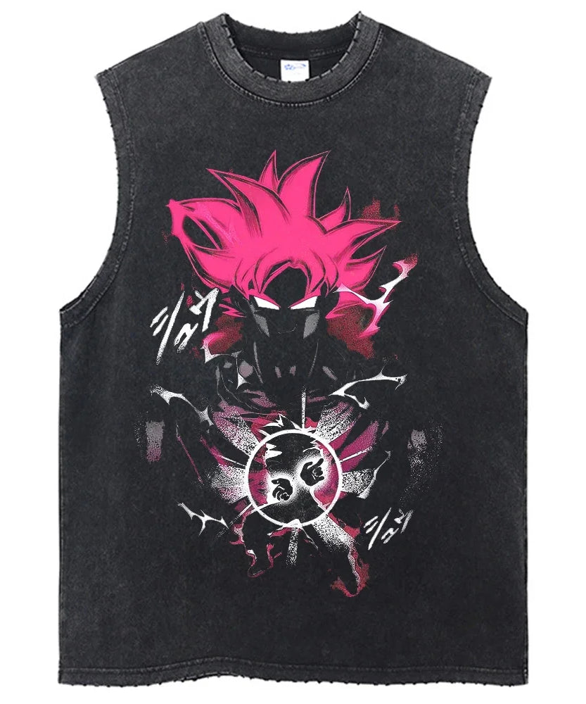 Vintage Dragon Ball Z Oversized Sleeveless Tee – 2024 Harajuku Anime Streetwear