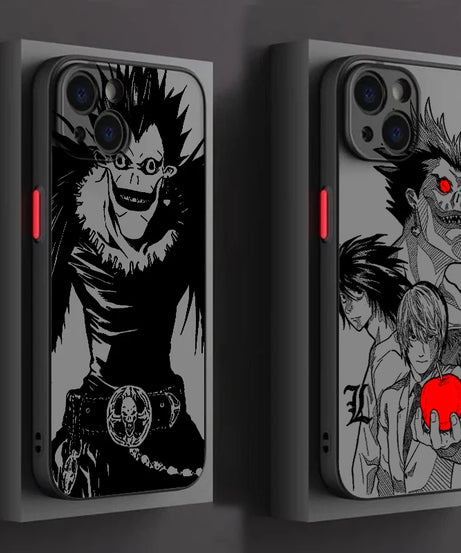 Death Note Cool Art Anime Frosted Translucent For Apple iPhone 16 15 14 13 12 11 XS XR X Pro Max Plus Mini Matte Phone Case