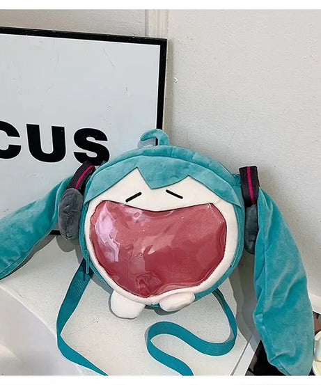 New Hatsune Miku Itabag - Sakura Lolita Style Shoulder Bag, Kawaii UWA Plush Backpack Large Capacity Crossbody Purse Gift