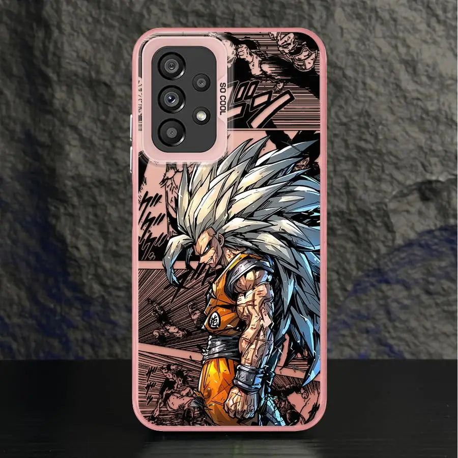Shell Case for Samsung Galaxy A35 A26 A36 A53 A71 A72 A51 A56 A73 A55 A54 A52 Dragon Ball Son Goku Cool