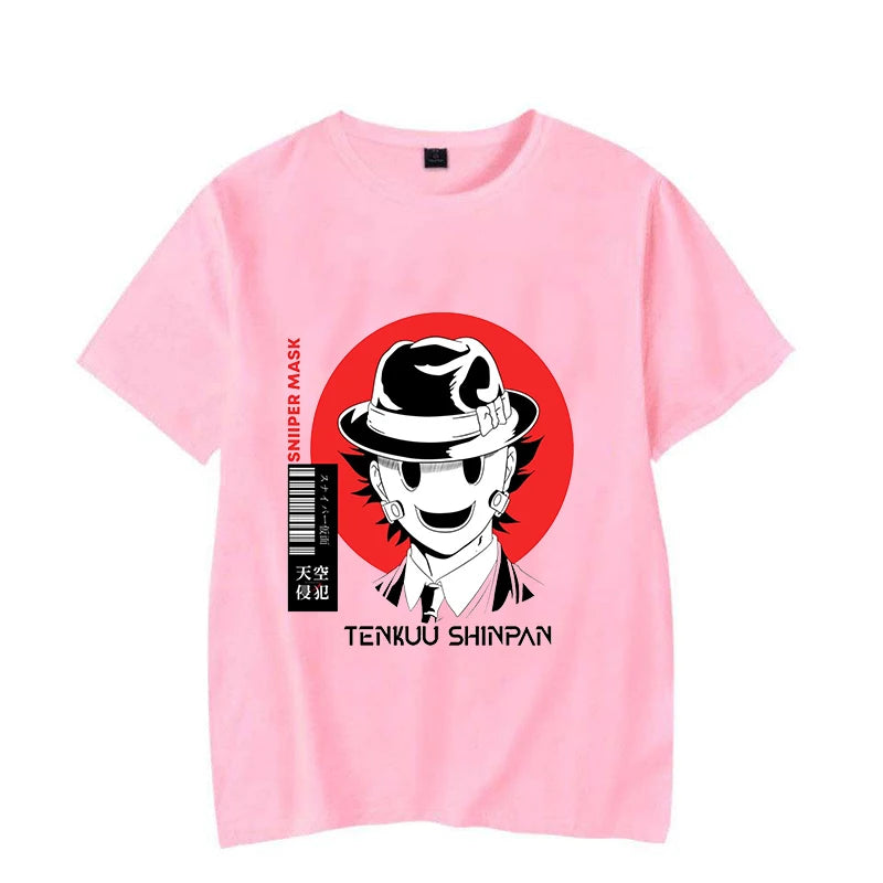 New Anime High-Rise Invasion Printed T-Shirts Women Men Short Sleeve Funny Round Neck Tee Shirt Casual Summer Tops