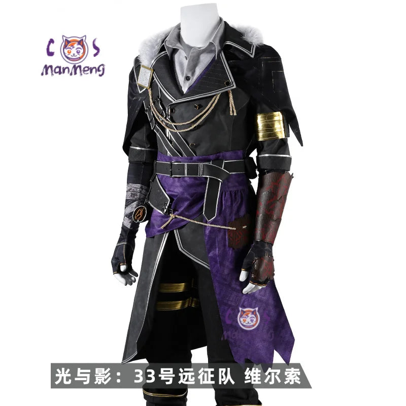 Game Clair Obscur：Expedition 33 Verso Cosplay Costume Halloween men's new handsome fantasy uniform shoes prop jacket suit outfit