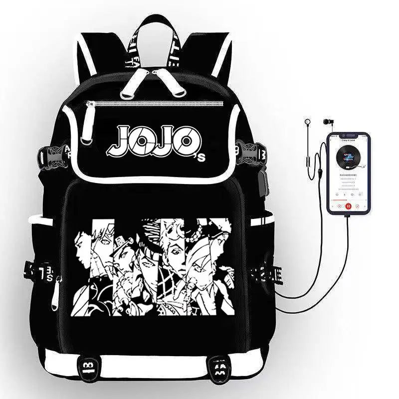 JoJo's Bizarre Adventure Anime Backpack Student School Shoulder Bag Large Capacity Youth Outdoor Travel Backpack Fashion Gift