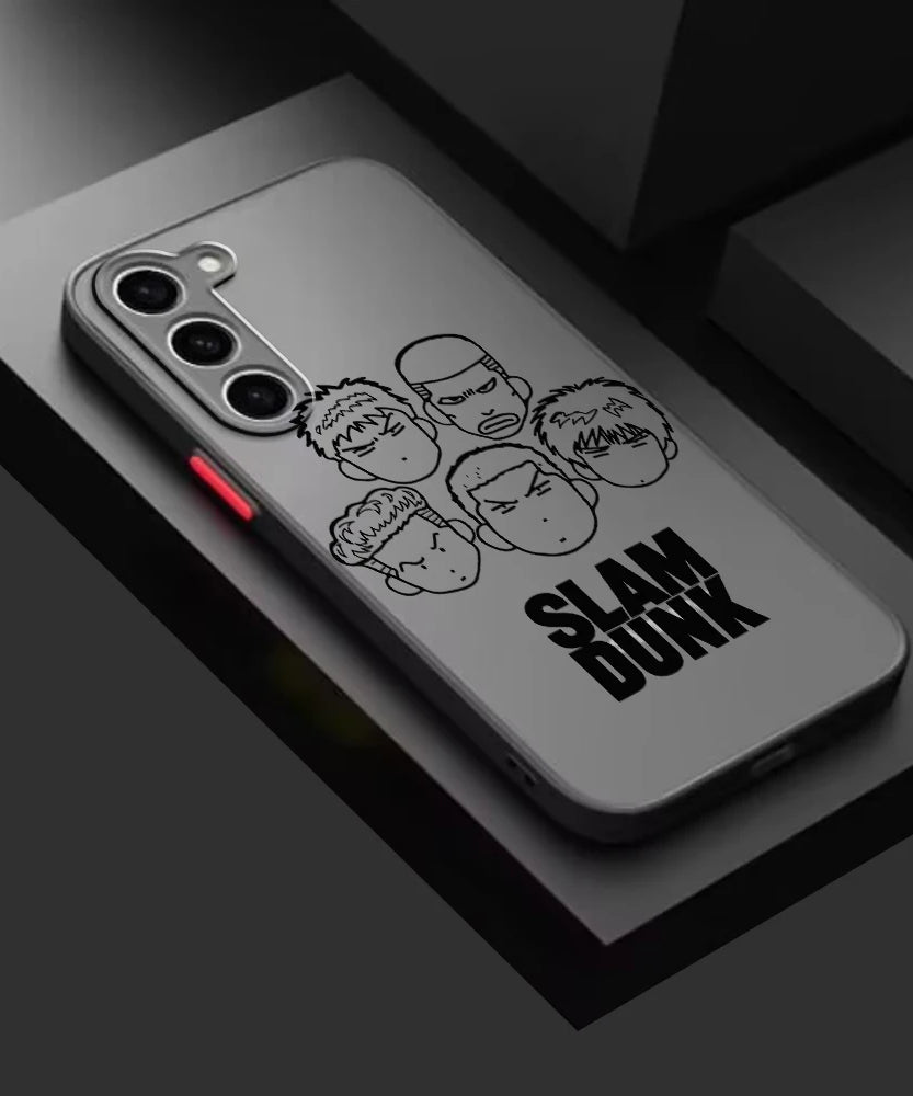 Slam Dunk Popular Anime Art Frosted Translucent For Samsung Galaxy S24 S23 S22 S21 S20 FE S10 S9 S8 Plus Ultra Pro 5G Matte