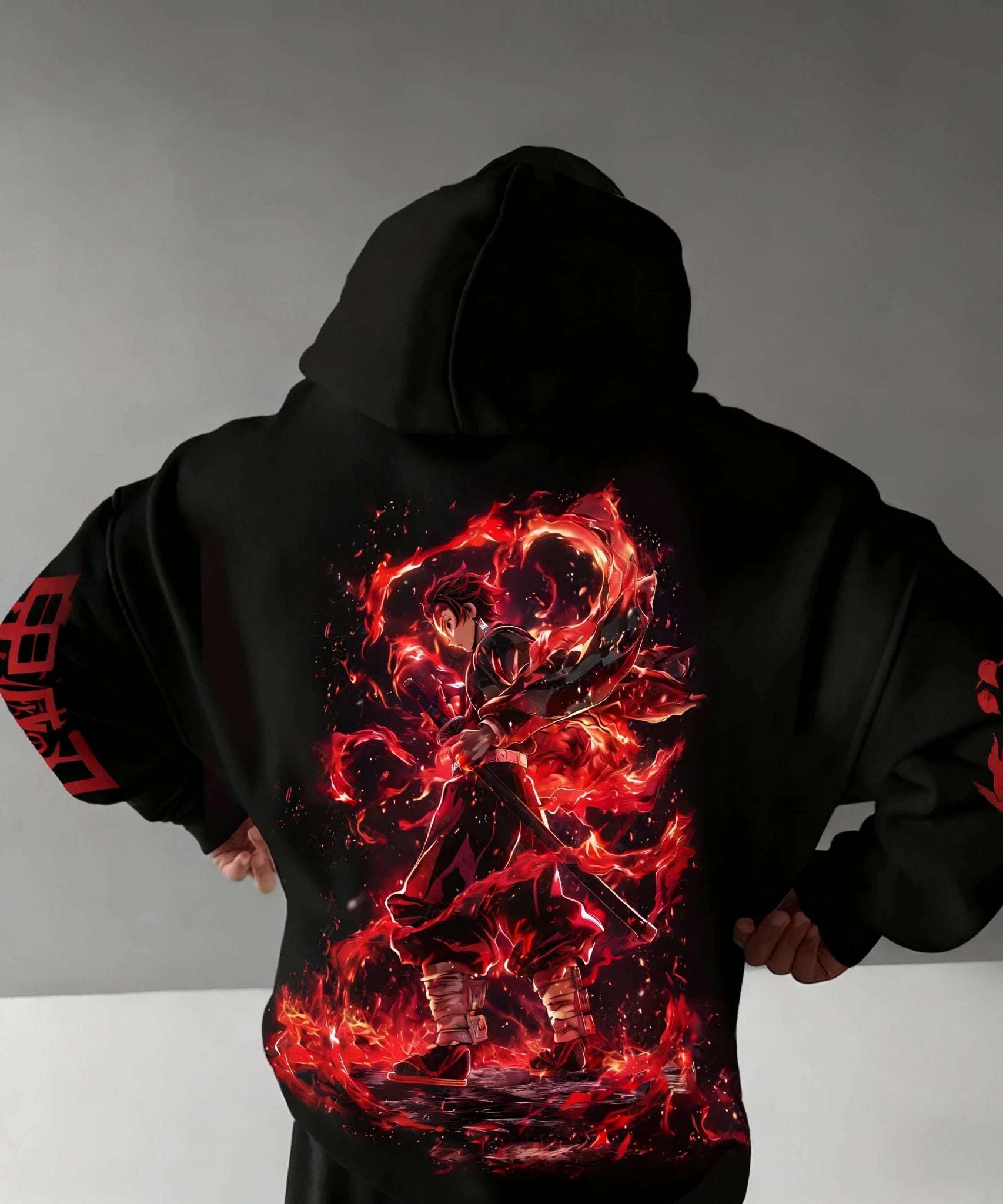 Demon Slayer Men's Hoodie Autumn/Winter New Cool Anime Printed Loose Casual Japanese Harajuku Parent Child Sweater Top