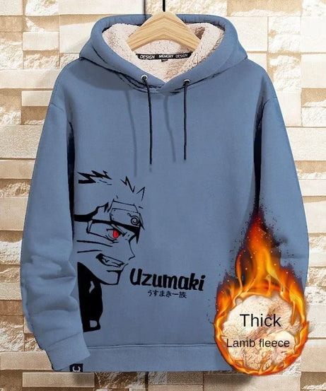 Naruto Sasuke Hoodie Sweatshirt High Quality Clothing Winter Loose Warm Hip Hop Unisex Fashion Pullover Men Hoodie Birthday Gift