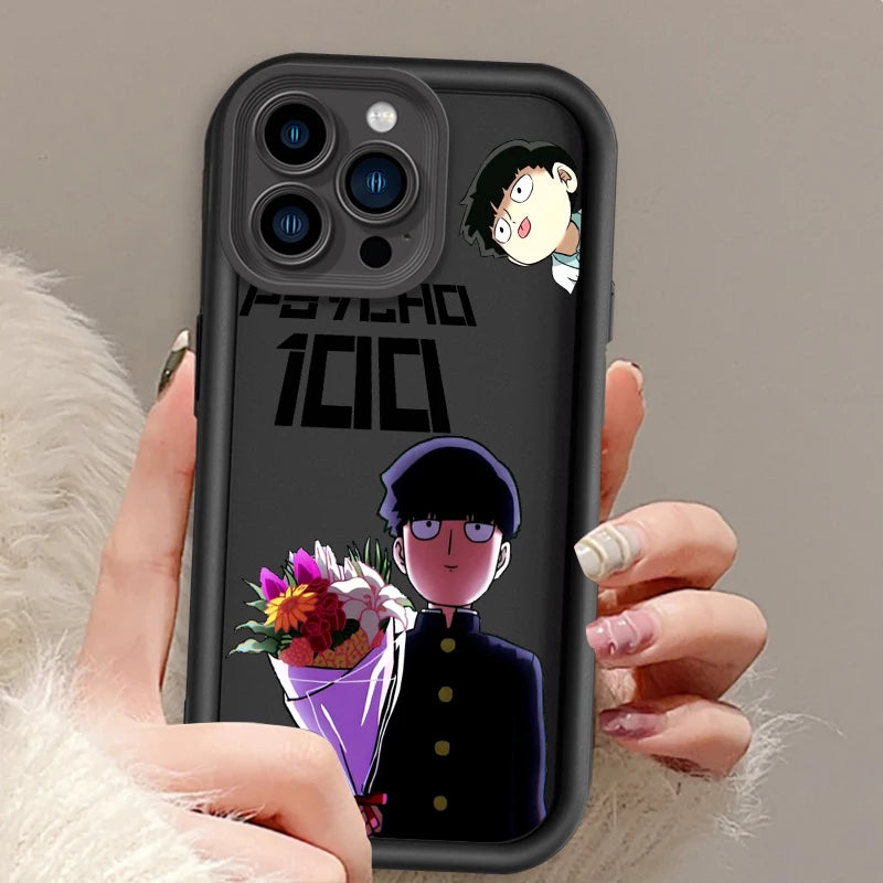 Mob Psycho 100 Anime Art Eye Ladder For Apple iPhone 15 14 13 12 11 XS XR X Pro Max Plus Funda Phone Case