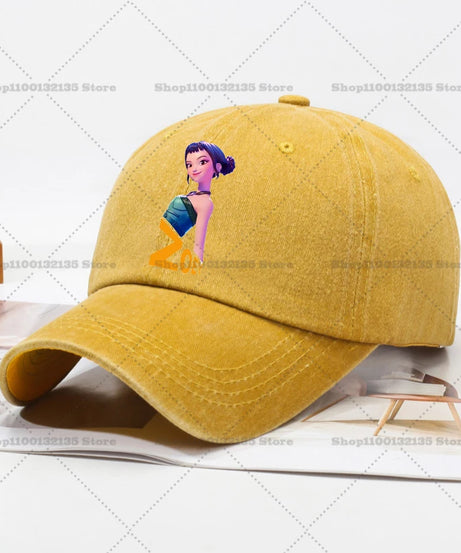 Kpop Demon Hunteres Baseball Cap for Girls Boys Summer Adjustable Sun Hat Anime Cute Retro Sunbonnet Adult Women Headgear Gift