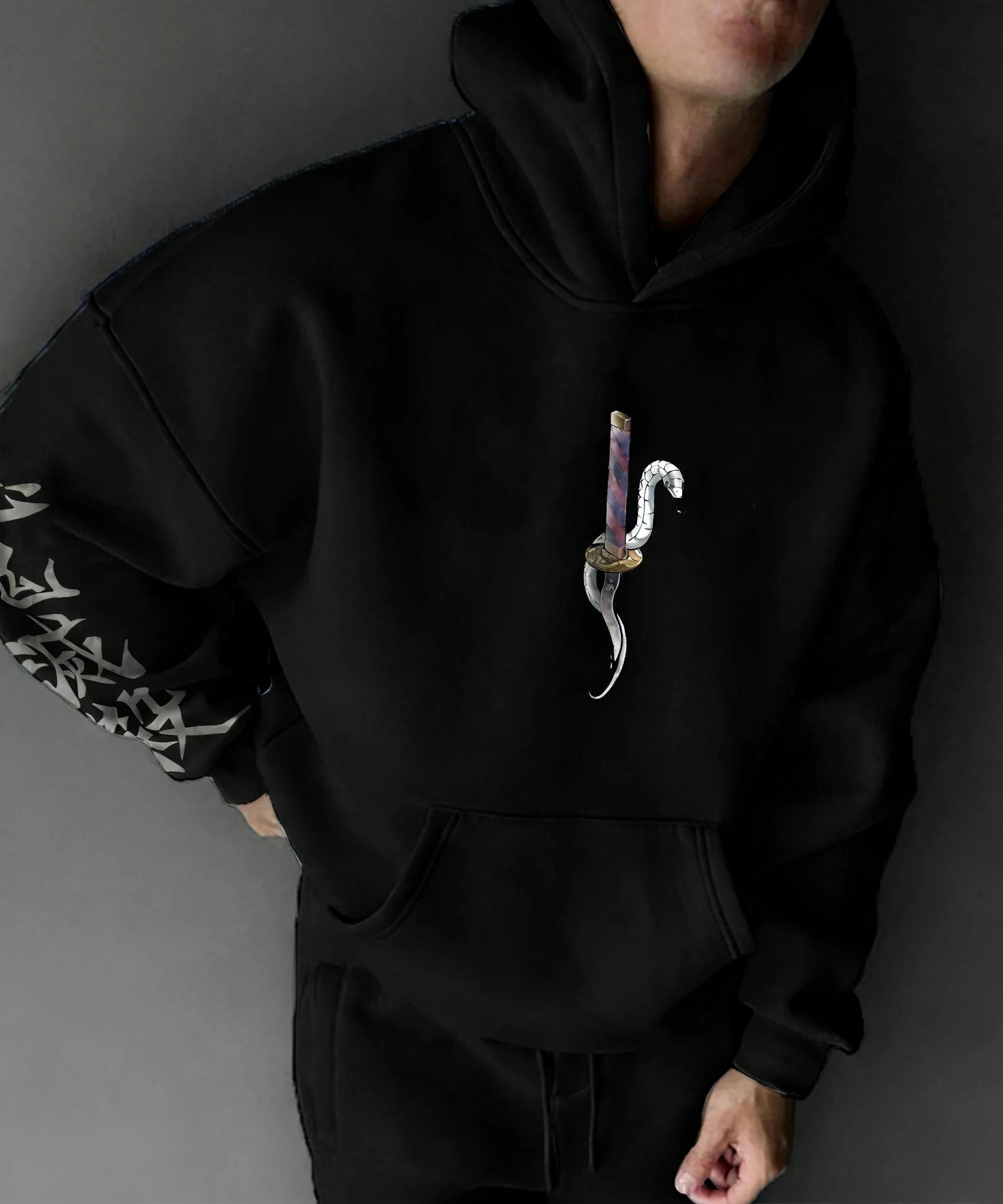 Demon Slayer Anime Autumn/Winter Hoodie Men's New Iguro Obanai Printed Harajuku Casual Loose and Versatile Parent Child Top