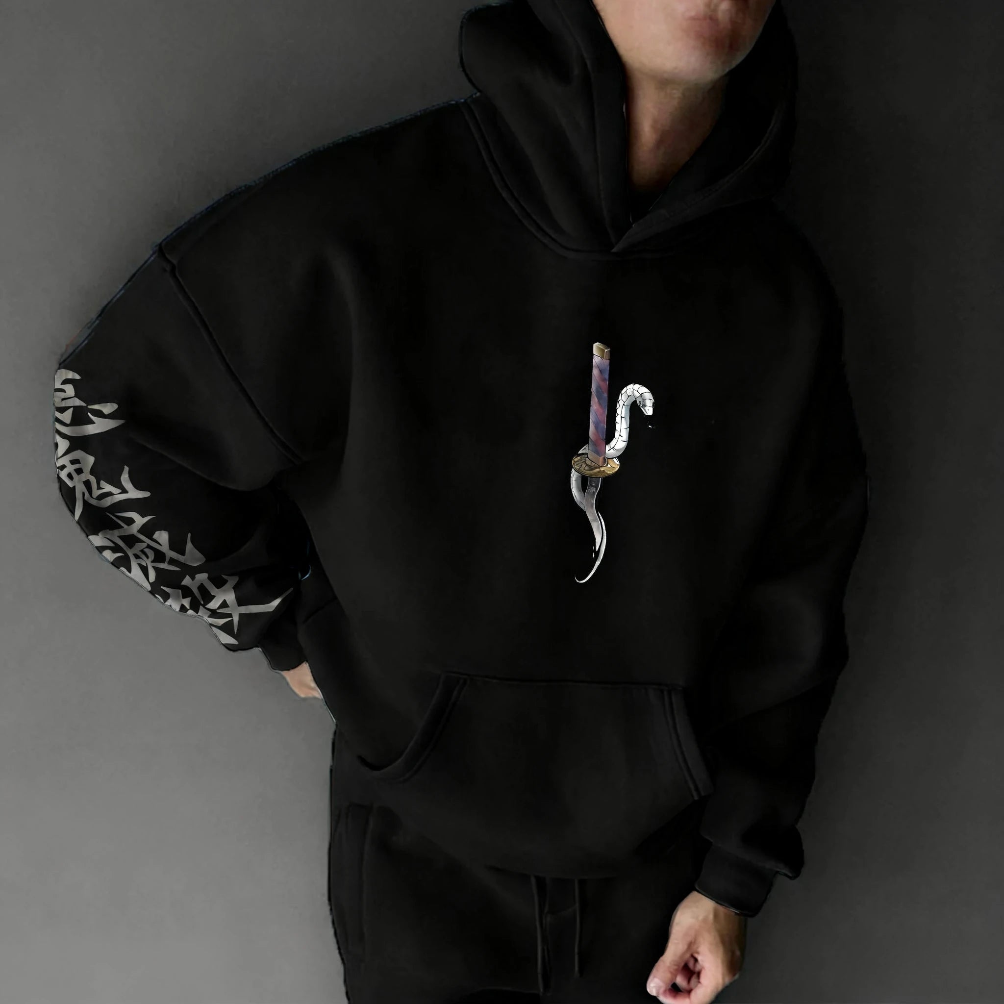 Demon Slayer Anime Autumn/Winter Hoodie Men's New Iguro Obanai Printed Harajuku Casual Loose and Versatile Parent Child Top