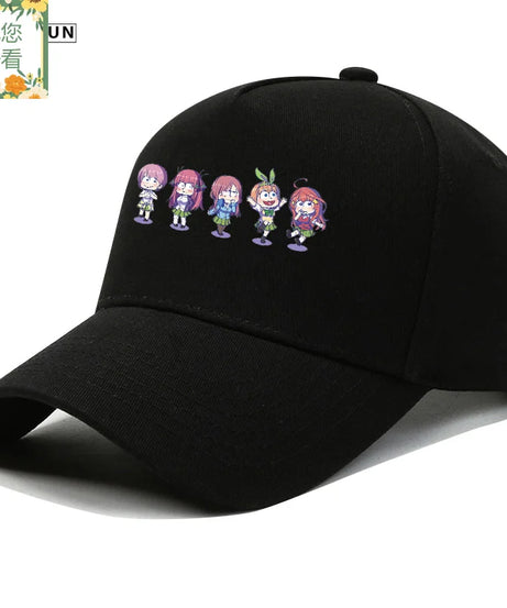 The Quintessential Quintuplets Nakano Ichika Nino Itsuki two-dimensional print hat men's and women's COS baseball cap present