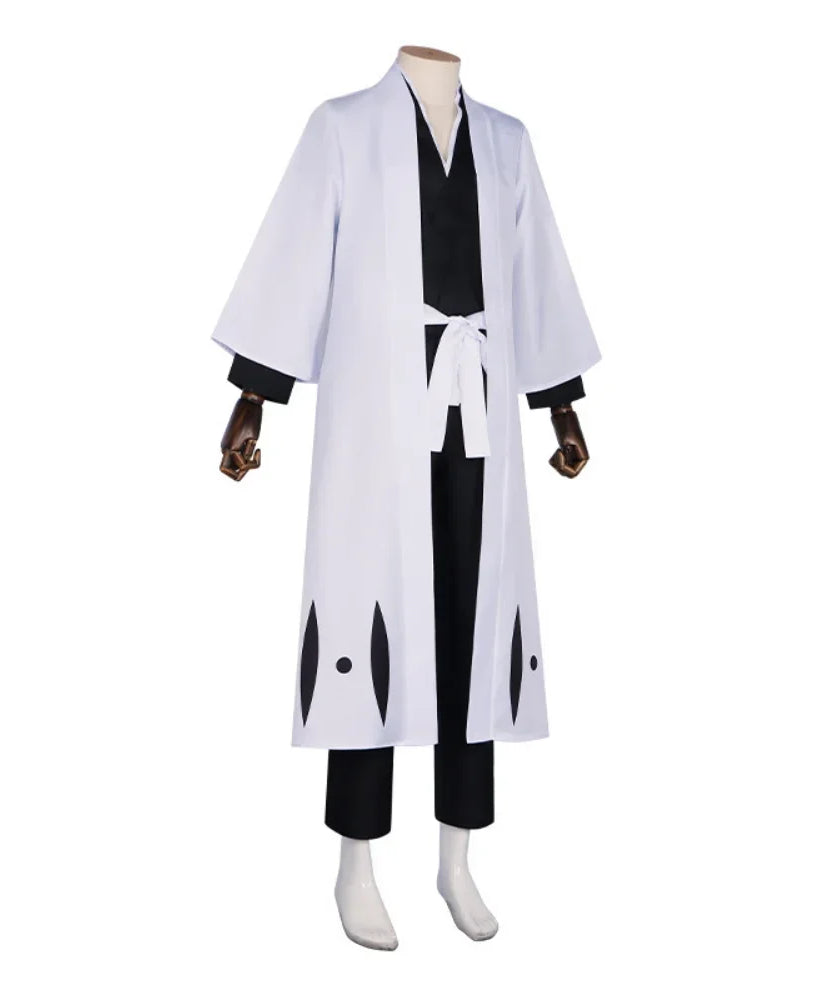 Anime Bleach Aizen Sousuke Cosplay Costume Wig Sets Bleach Thousand Year Blood War Gotei 13 Team 5 Captain Robe Kimono Outfits