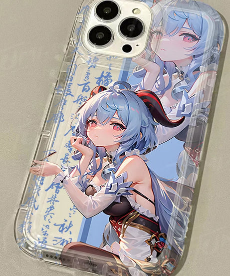 Genshin Impact Kamisato Ayaka Case for iPhone 15 14 13 12 11 Pro Max XR XS X 8 7 6 6S Plus SE 2020 Shockproof Transparent Cover